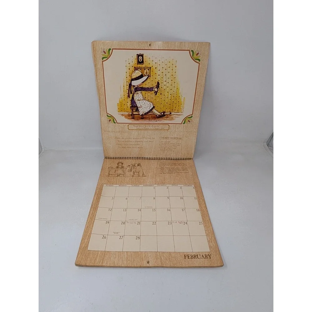 Vintage 1978 Holly Hobbie GOOD EATIN' Cookbook Calendar 70s 1970s
